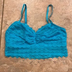 PINK blue bandeau bra